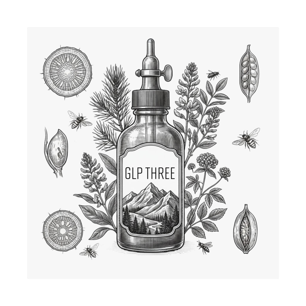 GLP Three Botanical Illustration Poster
