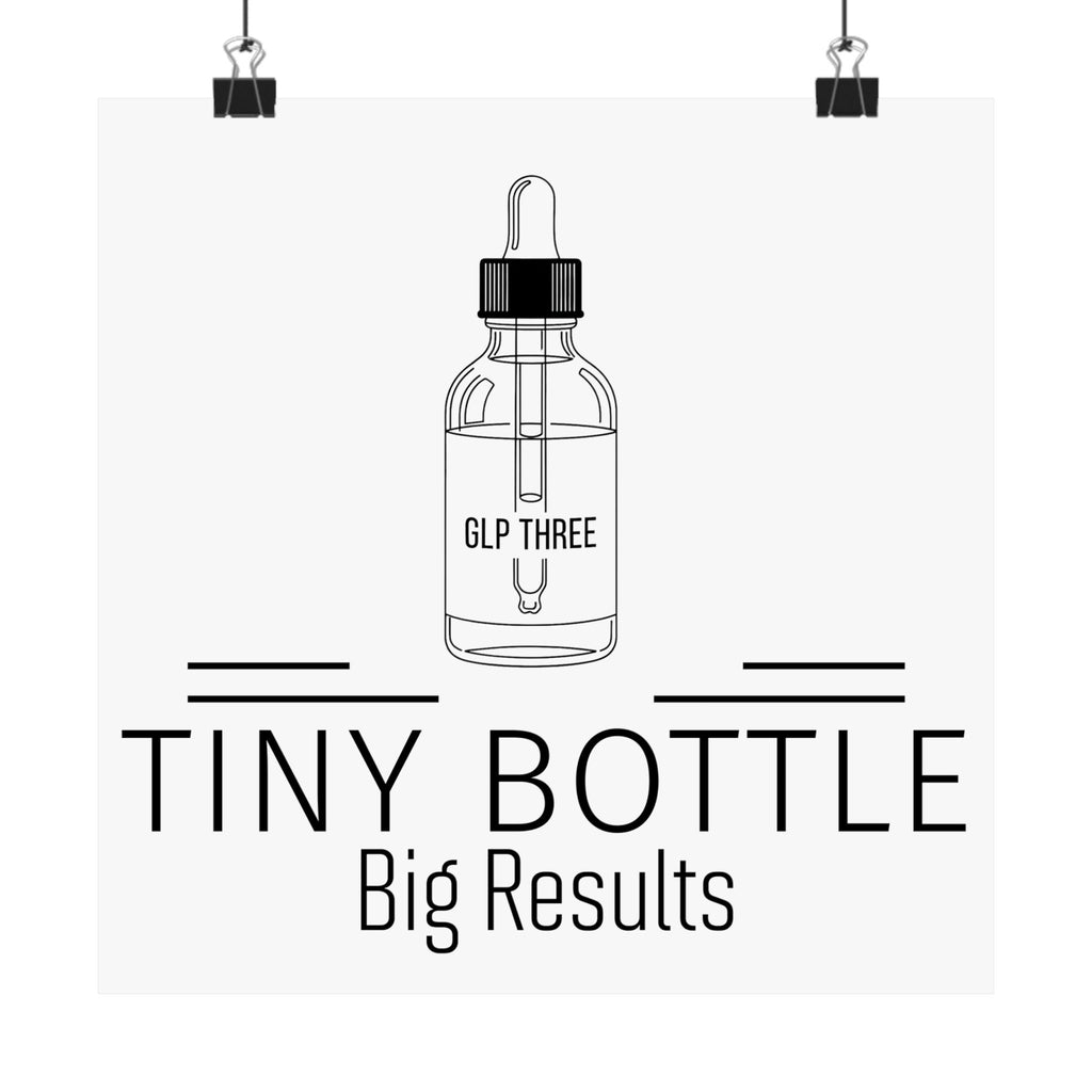 Tiny Bottle Big Results Poster